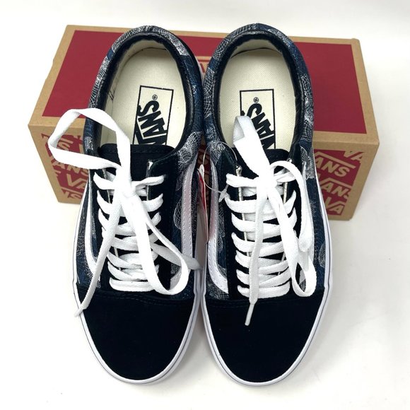 Vans Old Skool Black Skull Skateboarding Men's Size Canvas Suede VN0A3WKT9IB - Picture 6 of 11